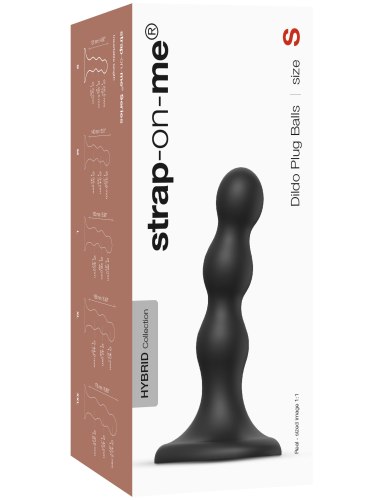 Dildo/anální kuličky s přísavkou Dildo Plug Balls (velikost S)