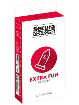 Vroubkované kondomy Secura Extra Fun, 12 ks – Vroubkované kondomy