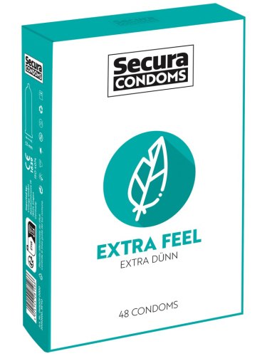 Extra tenké kondomy Secura Extra Feel, 48 ks