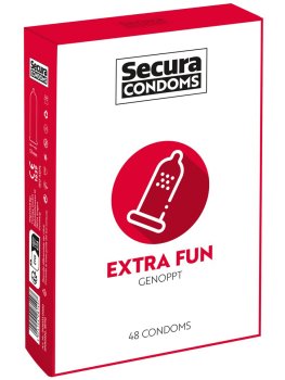 Vroubkované kondomy Secura Extra Fun, 48 ks – Vroubkované kondomy