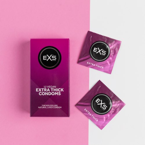 Zesílené kondomy EXS Extra Thick, 12 ks