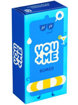 Extra lubrikované kondomy YOU+ME Romeo, 12 ks – Univerzální kondomy