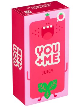 Kondomy s vůní jahod YOU+ME Juicy, 12 ks – Kondomy s příchutí