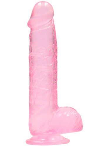 Realistické dildo s varlaty a přísavkou RealRock 6", růžové