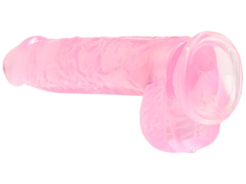 Realistické dildo s varlaty a přísavkou RealRock 6", růžové