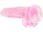 Realistické dildo s varlaty a přísavkou RealRock 8", růžové