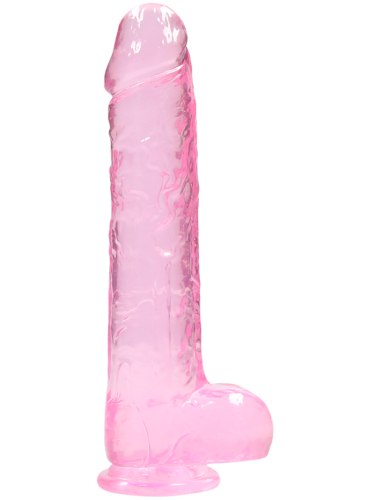 Realistické dildo s varlaty a přísavkou RealRock 9", růžové