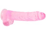 Realistické dildo s varlaty a přísavkou RealRock 9", růžové