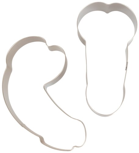 Vykrajovátka ve tvaru penisů Erotic Bakery, 2 ks