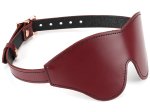 Kožená maska na oči Wine Red