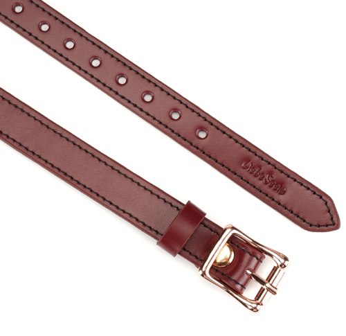 Kožená maska na oči Wine Red