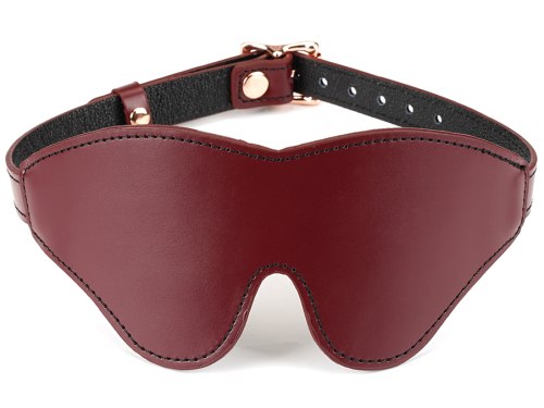 Kožená maska na oči Wine Red