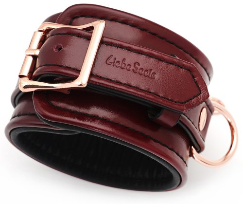 Kožená pouta na nohy Wine Red