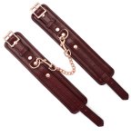 Kožená pouta na nohy Wine Red