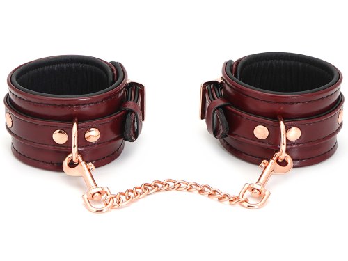 Kožená pouta na nohy Wine Red