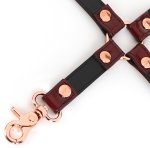 Kožený poutací kříž Wine Red