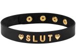 Kožený obojek SLUT