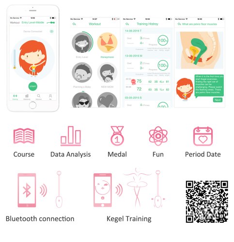 Vibrační vaginální činka Kegel Coach