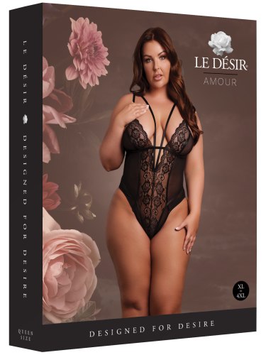 Síťované body s krajkou Le Désir Amour, plus size