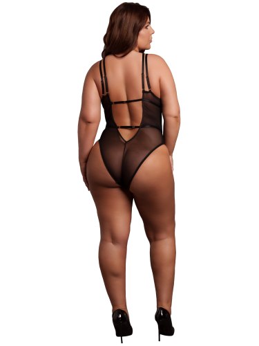 Síťované body s krajkou Le Désir Amour, plus size