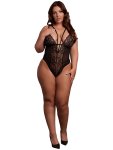 Síťované body s krajkou Le Désir Amour, plus size