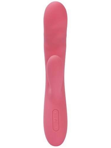 Přirážecí vibrátor s králíčkem Svakom Avery Strawberry Pink