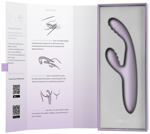 Hřejivý vibrátor s králíčkem Svakom Cici+ 2