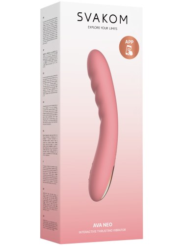 Interaktivní přirážecí vibrátor Svakom Ava Neo Peach Pink