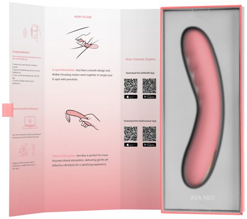 Interaktivní přirážecí vibrátor Svakom Ava Neo Peach Pink