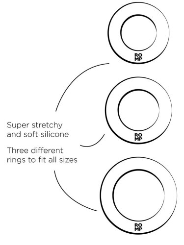 Sada silikonových erekčních kroužků ROMP Remix Trio, 3 ks