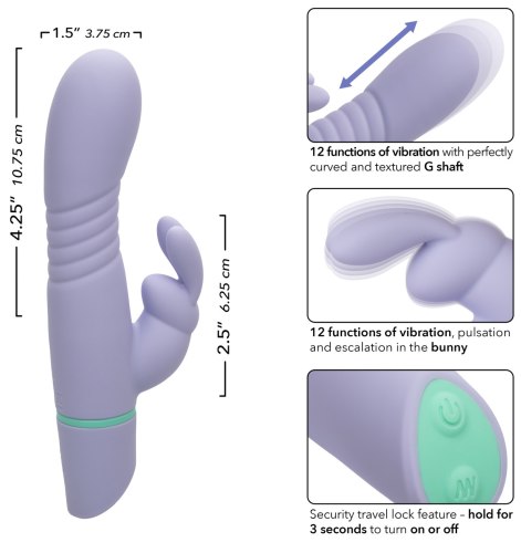 Přirážecí vibrátor s králíčkem Thrusting Bunny