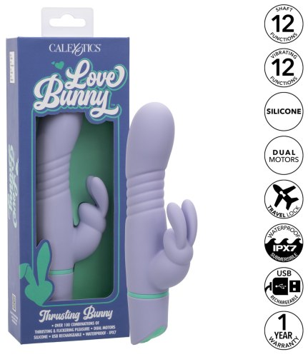 Přirážecí vibrátor s králíčkem Thrusting Bunny