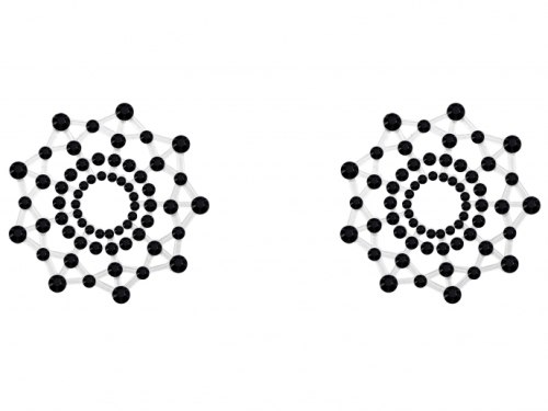 Samolepicí ozdoby na prsa Burlesque Rowland Black