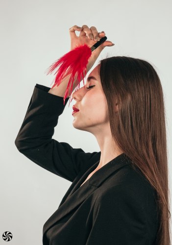 Šimrátko Burlesque Plume Red
