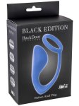 Stimulátor prostaty s kroužkem na penis Black Edition Back Door Blue
