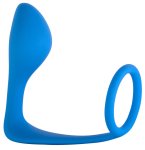 Stimulátor prostaty s kroužkem na penis Black Edition Back Door Blue