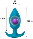 Anální kolík s vnitřní kuličkou Spice It Up! Insatiable Aquamarine