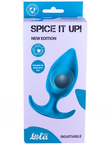 Anální kolík s vnitřní kuličkou Spice It Up! Insatiable Aquamarine