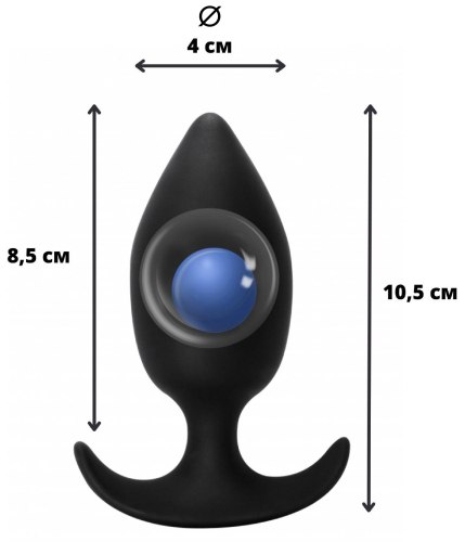Anální kolík s vnitřní kuličkou Spice It Up! Insatiable Black