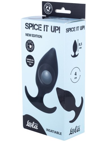 Anální kolík s vnitřní kuličkou Spice It Up! Insatiable Black