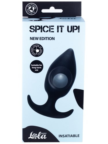 Anální kolík s vnitřní kuličkou Spice It Up! Insatiable Black