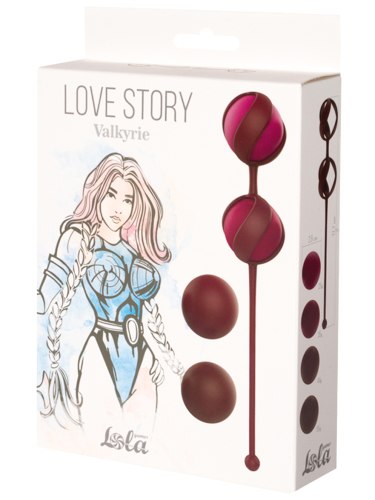 Vyměnitelné vaginální kuličky Love Story Valkyrie Wine Red