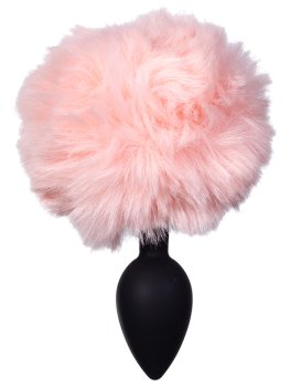 Anální kolík s králičím ocáskem Emotions Fluffy Pink – Anální kolíky s ocáskem