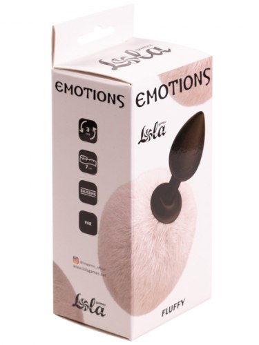Anální kolík s králičím ocáskem Emotions Fluffy White