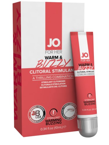 Hřejivý stimulační gel na klitoris System JO Warm & Buzzy, 10 ml
