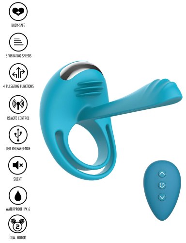 Párový vibrátor s kroužkem na penis Passionate Joy Stick