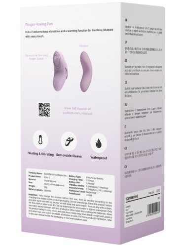 Hřejivý vibrátor na prst Svakom Echo 2