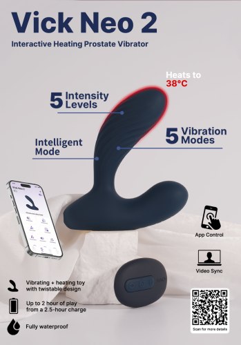 Interaktivní hřejivý vibrátor na prostatu a hráz Svakom Vick Neo 2