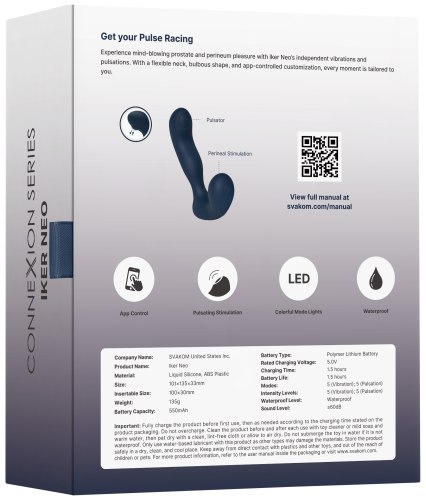 Interaktivní pulzační vibrátor na prostatu a hráz Svakom Iker Neo