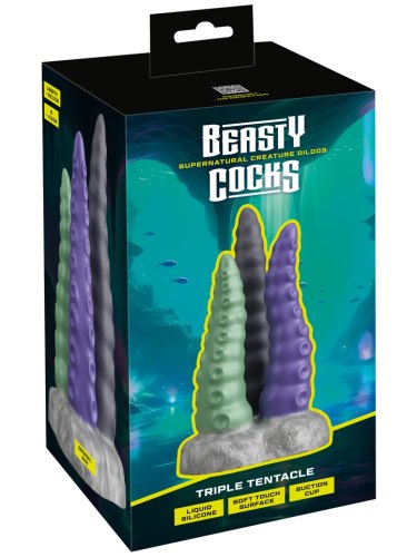 Trojité dildo s přísavkou Triple Tentacle